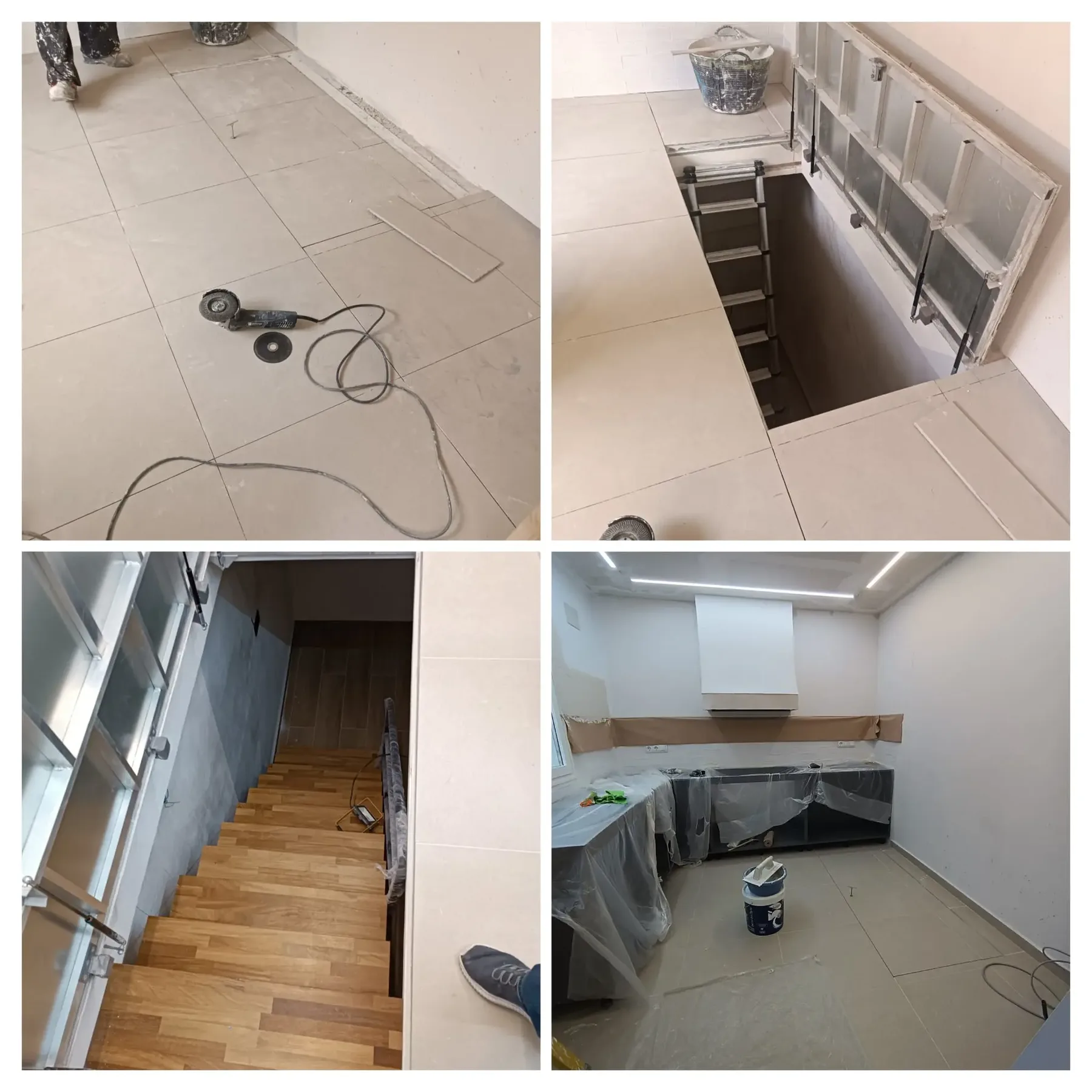 Grindų liuko montavimo detalės