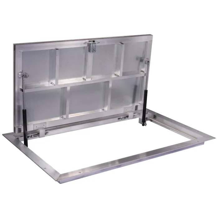60 × 100P - Grindų liukas po plytele Aliuminis