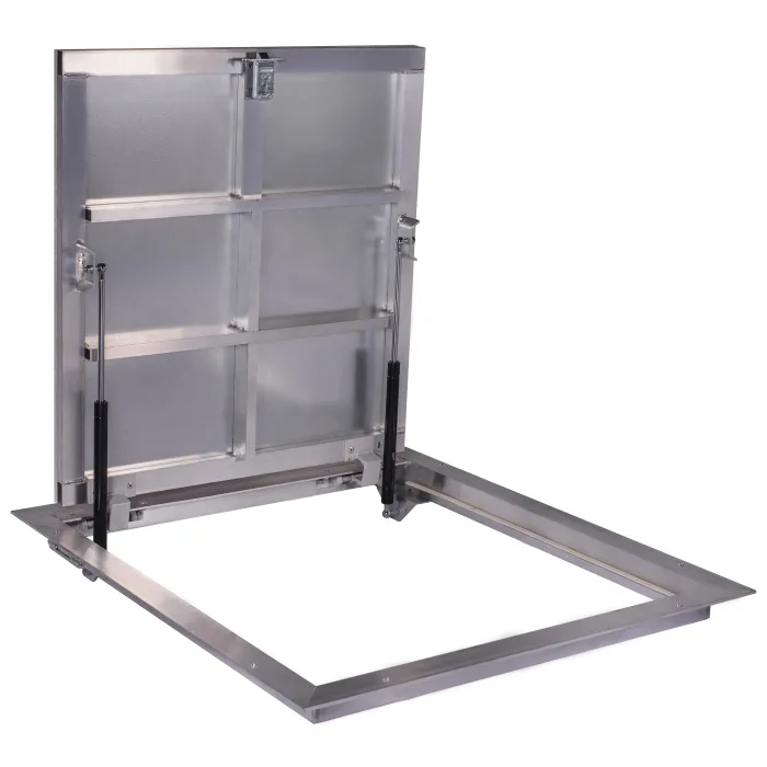 80 × 70P - Grindų liukas po plytele Aliuminis