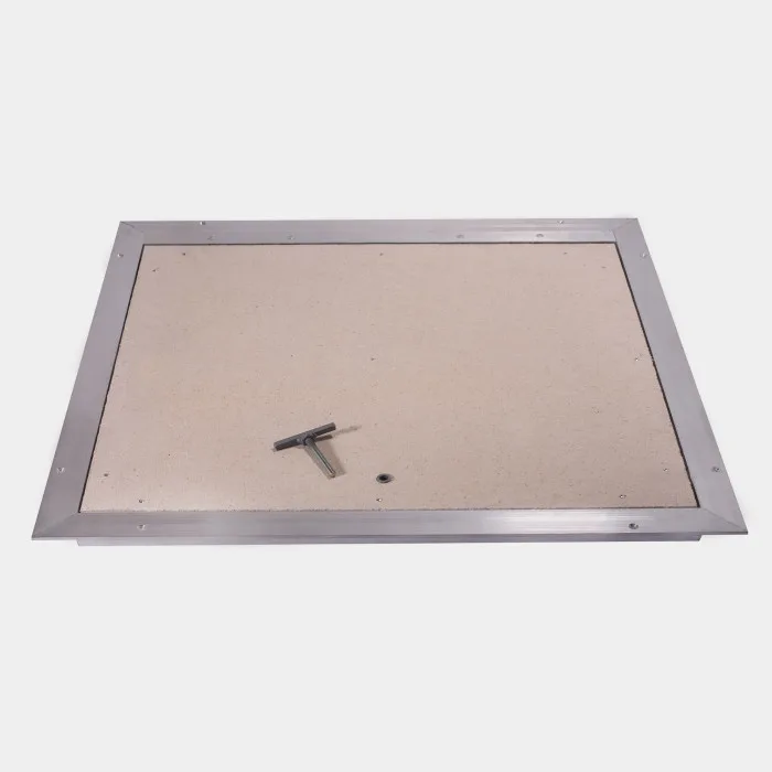 90 × 60P - Grindų liukas po plytele Aliuminis